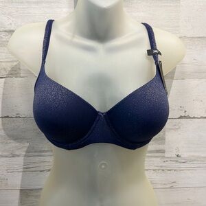 New Modern Movement Padded Sparkling T Shirt Bra in Patriot Blue 34D
